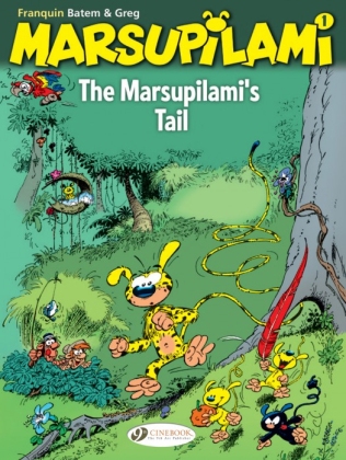 Cover of "The Marsupilami #01: The Marsupilami’s Tail" available in English from Cinebook.